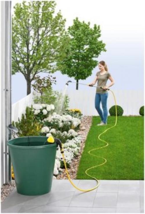 Полив из бочки насосом.  KARCHER BP 1 Barrel Set (400 Вт)