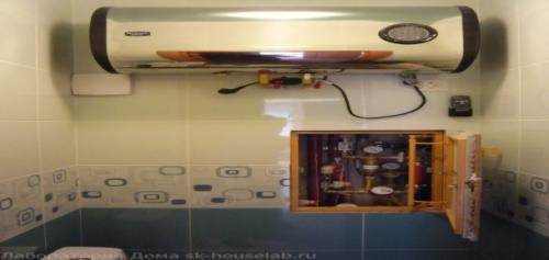 Разводка труб в ванной с водонагревателем. Размещение водонагревателей (бойлеров) в санузлах, ванных комнатах: как сделать незаметными, варианты размещения, правила и рекомендации