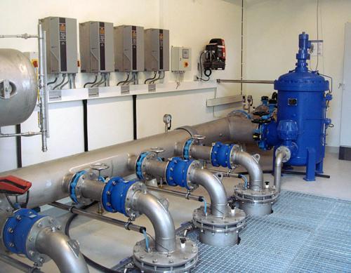 Схема водоснабжения дачного дома. Схема с гидроаккумулятором и насосной станцией 01