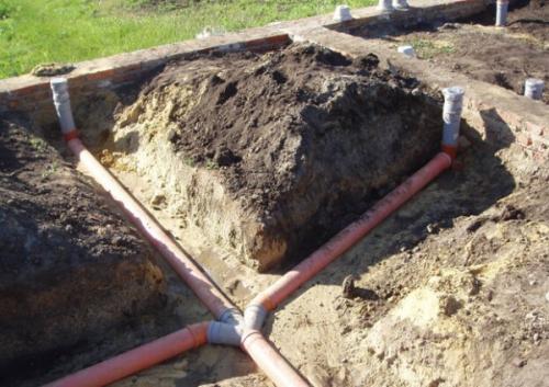 Прокладка канализации под фундаментной плитой. Основные принципы прокладки коммуникаций 05 Прокладка канализации под фундаментной плитой. Основные принципы прокладки коммуникаций 05